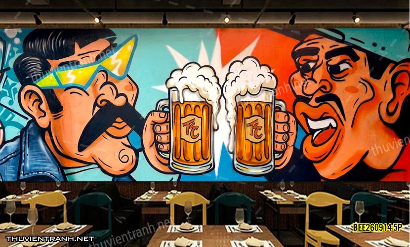 Tranh dán tường Quán Bia, Quán Nhậu- BEE260914-5P - Kết quả tìm kiếm tranh tường